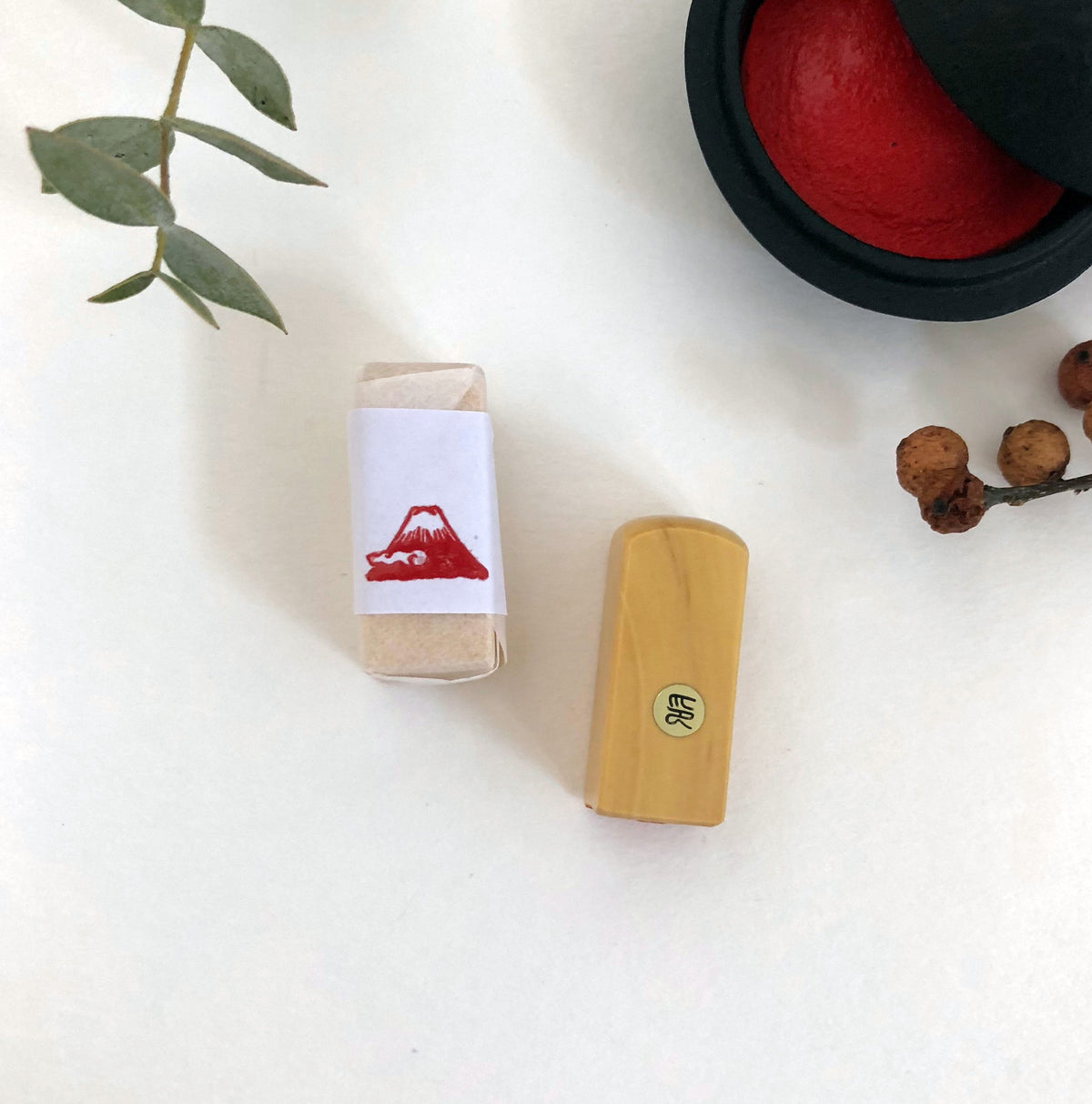 KYUKANDO Yura-No-In Wooden Stamp - Mt.Fuji-niconeco zakkaya