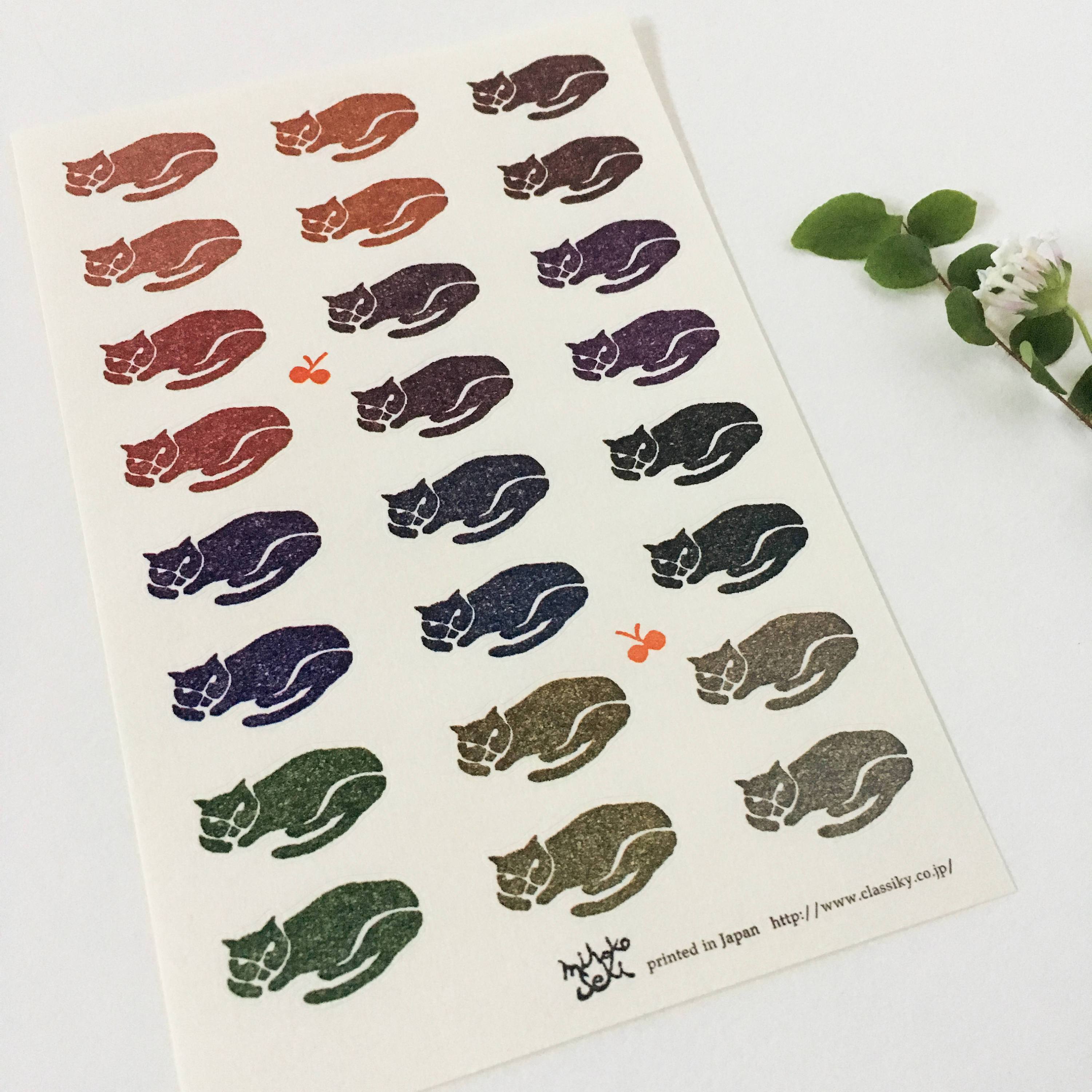 Napping Cat Sticker-niconeco zakkaya