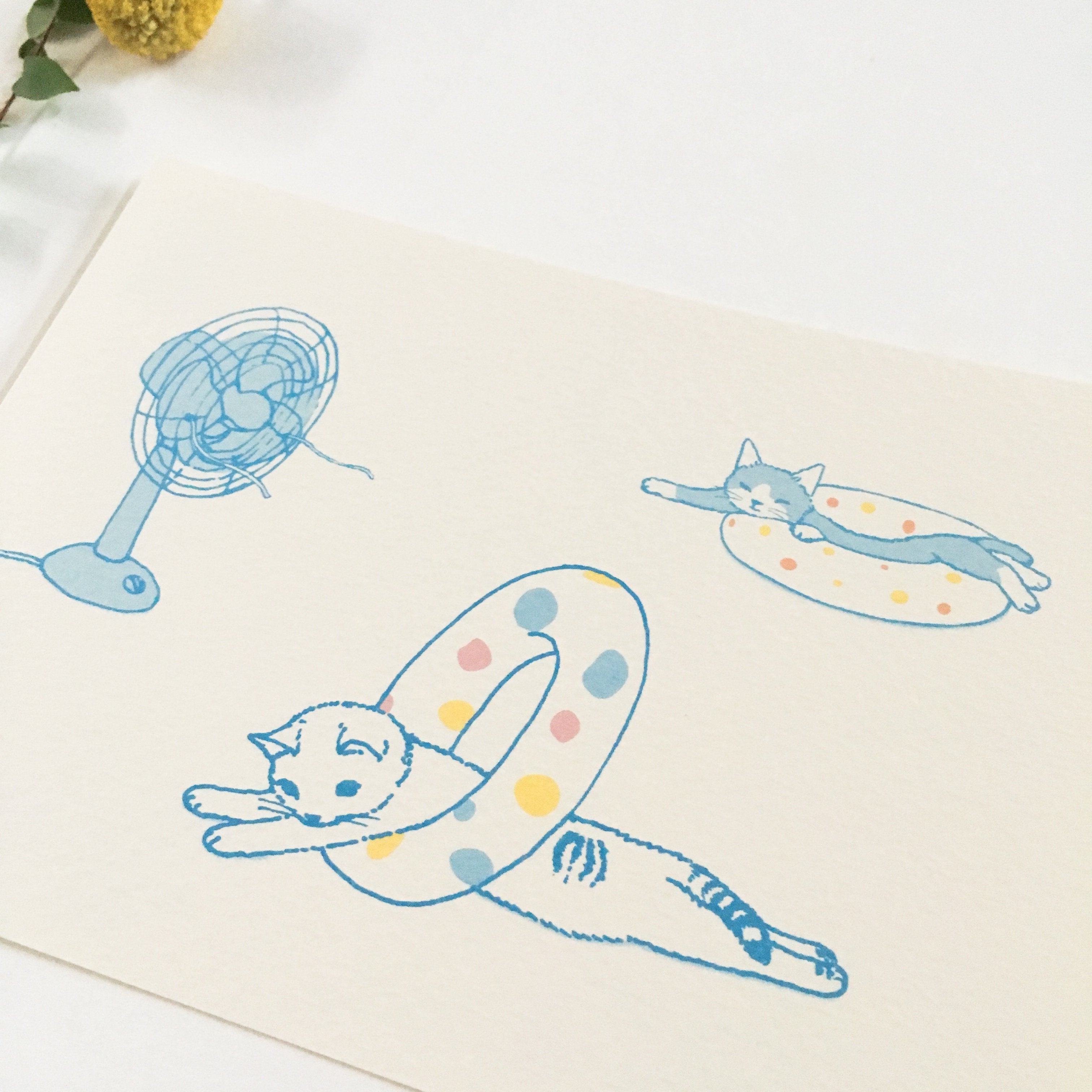 Neko Seasonal Potacard - August (Ukiwa)-niconeco zakkaya