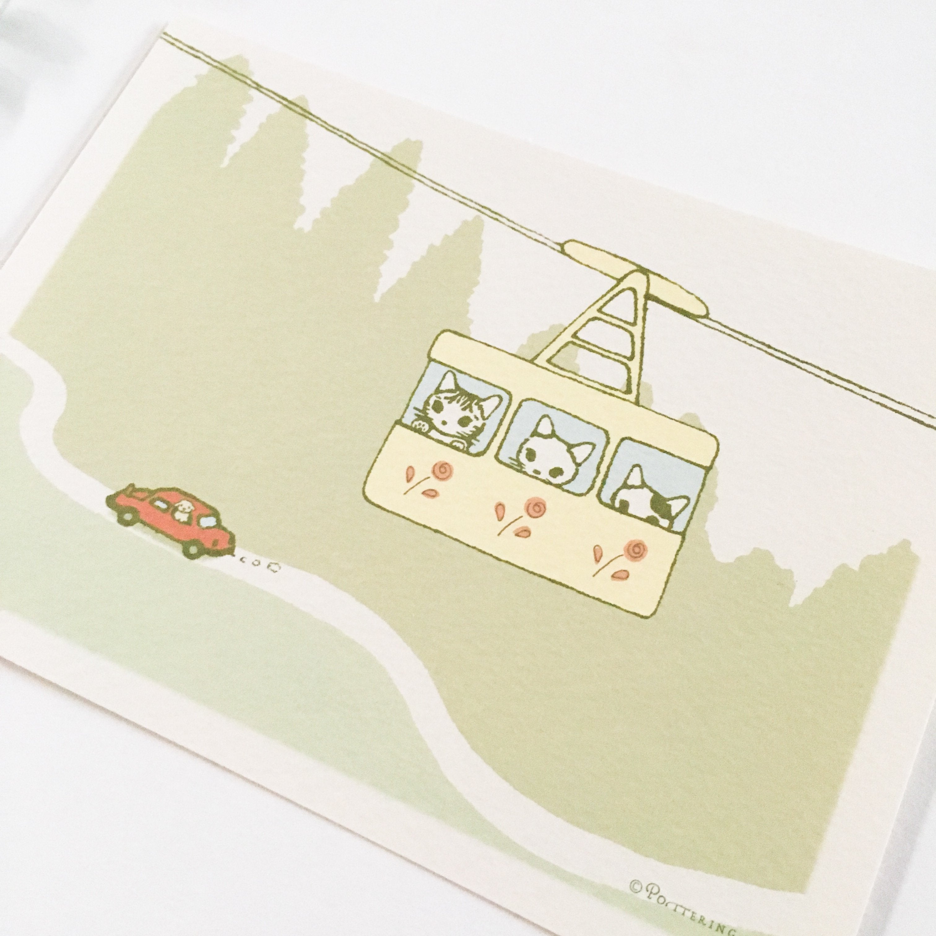Neko Seasonal Potacard - September(ropeway)-niconeco zakkaya