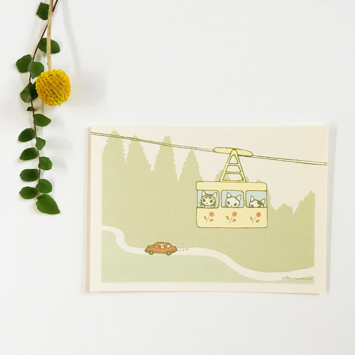Neko Seasonal Potacard - September(ropeway)-niconeco zakkaya