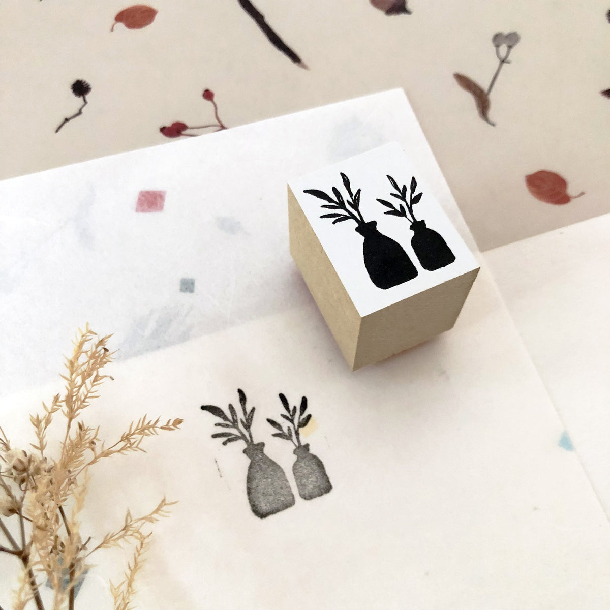 niconeco zakkaya x Hiraoka Hitomi Collabration Rubber Stamp - Olive Leaf-niconeco zakkaya