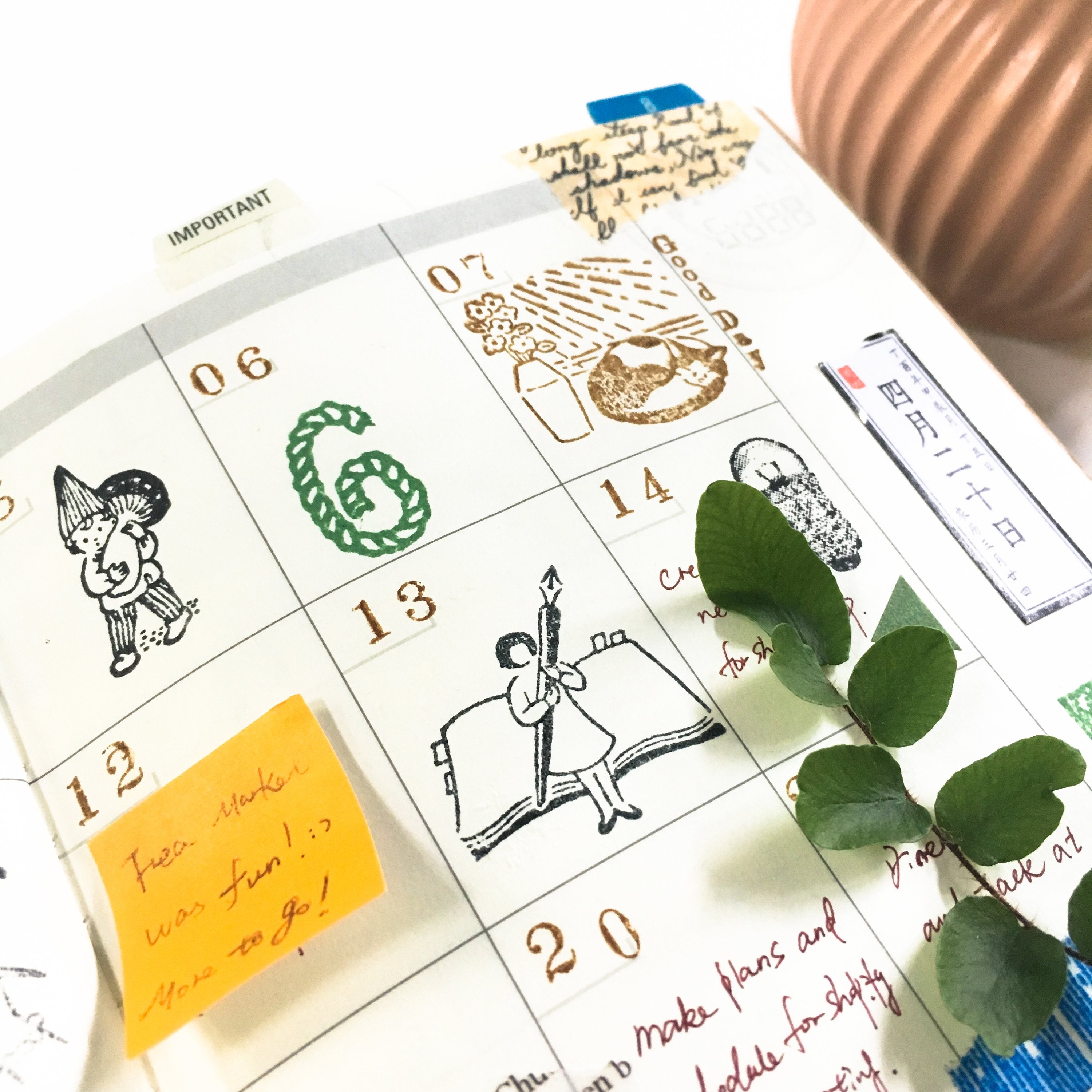Rakui Hana x niconeco zakkaya Collaboration Stamp - Writing it down-niconeco zakkaya