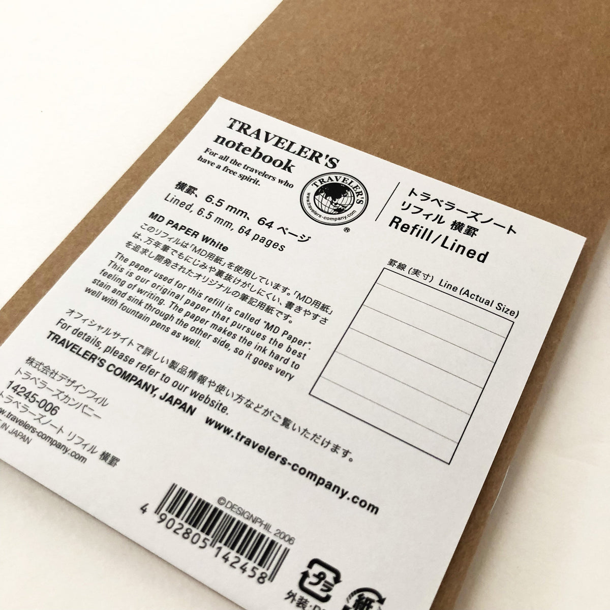 Traveler's Notebook 001 Lined Refill-niconeco zakkaya