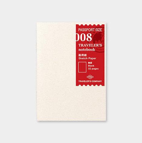 Traveler's Notebook 008 Sketch Paper Refill (Passport Size)-niconeco zakkaya