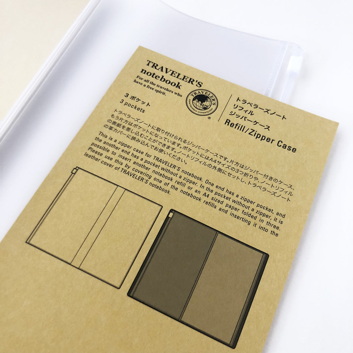 Traveler's Notebook 008 Zipper Pocket-niconeco zakkaya