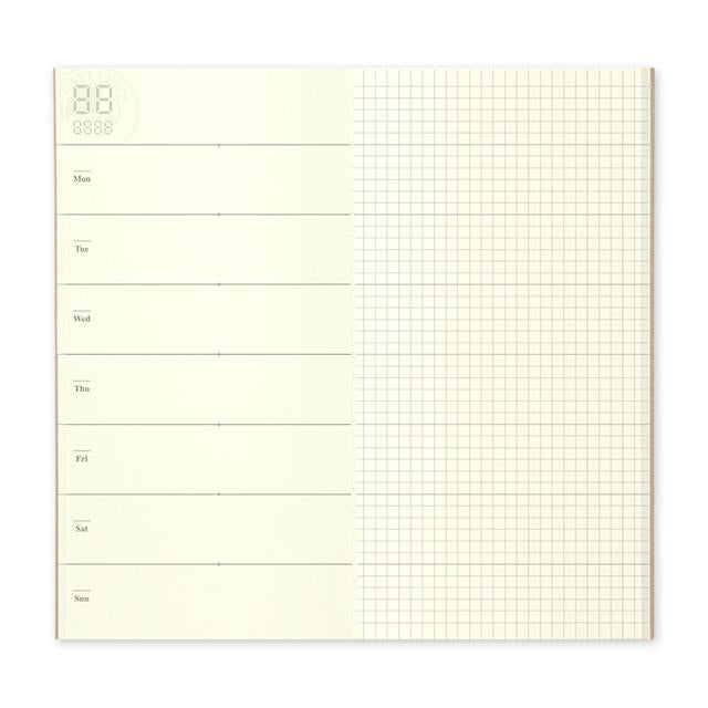 Traveler's Notebook 019 Free Weekly Planner + Memo-niconeco zakkaya